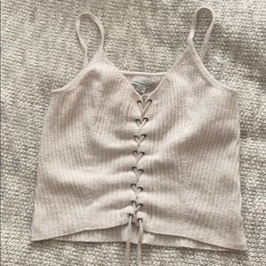 Cute lace up tank top